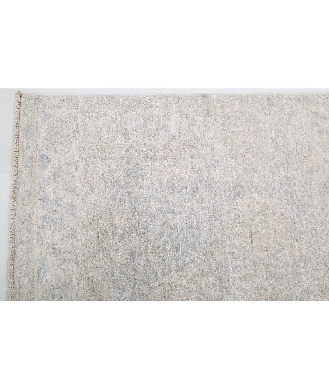 Hand Knotted Serenity Wool Rug - 3'11'' x 14'2'' 3'11'' x 14'2'' (118 X 425) / Grey / Ivory