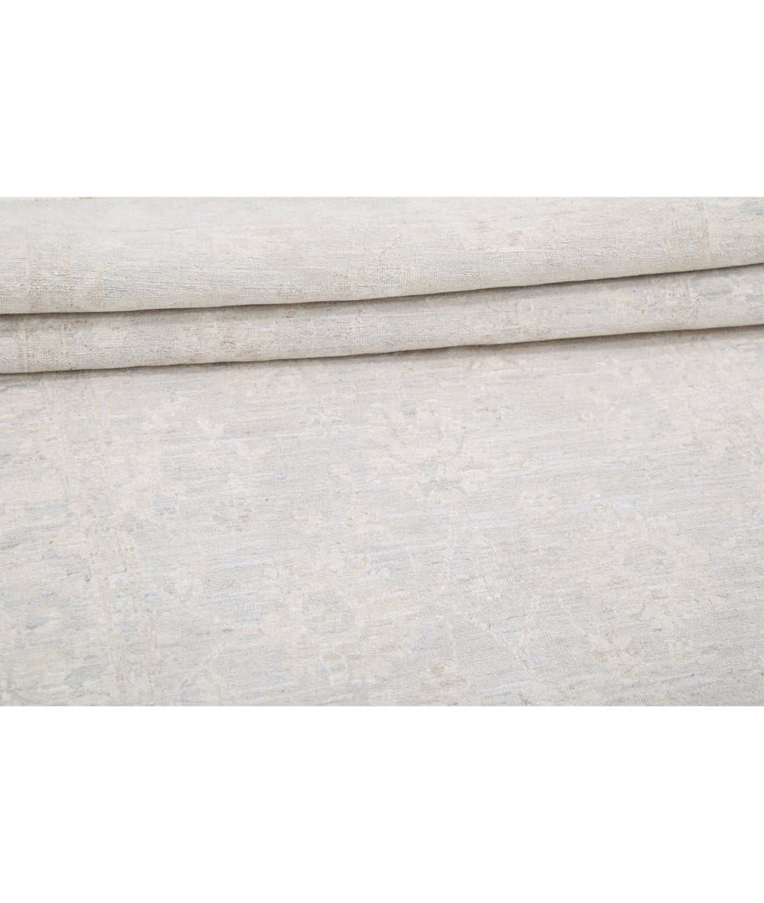 Hand Knotted Serenity Wool Rug - 3'11'' x 14'2'' 3'11'' x 14'2'' (118 X 425) / Grey / Ivory