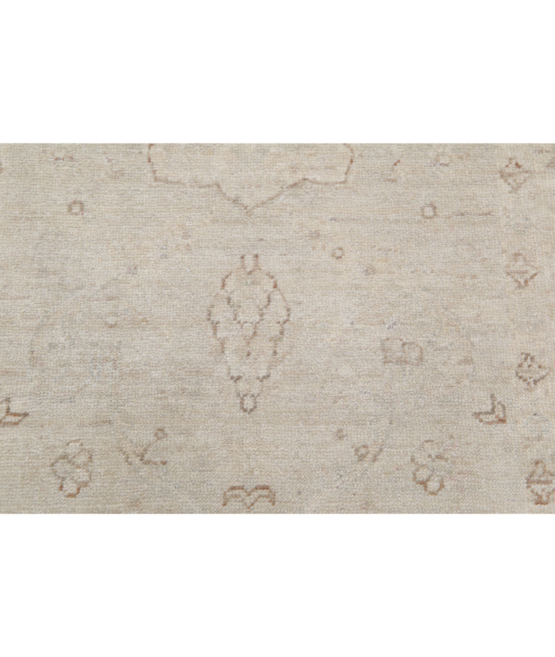 Hand Knotted Serenity Wool Rug - 2'7'' x 10'7'' 2'7'' x 10'7'' (78 X 318) / Ivory / Brown
