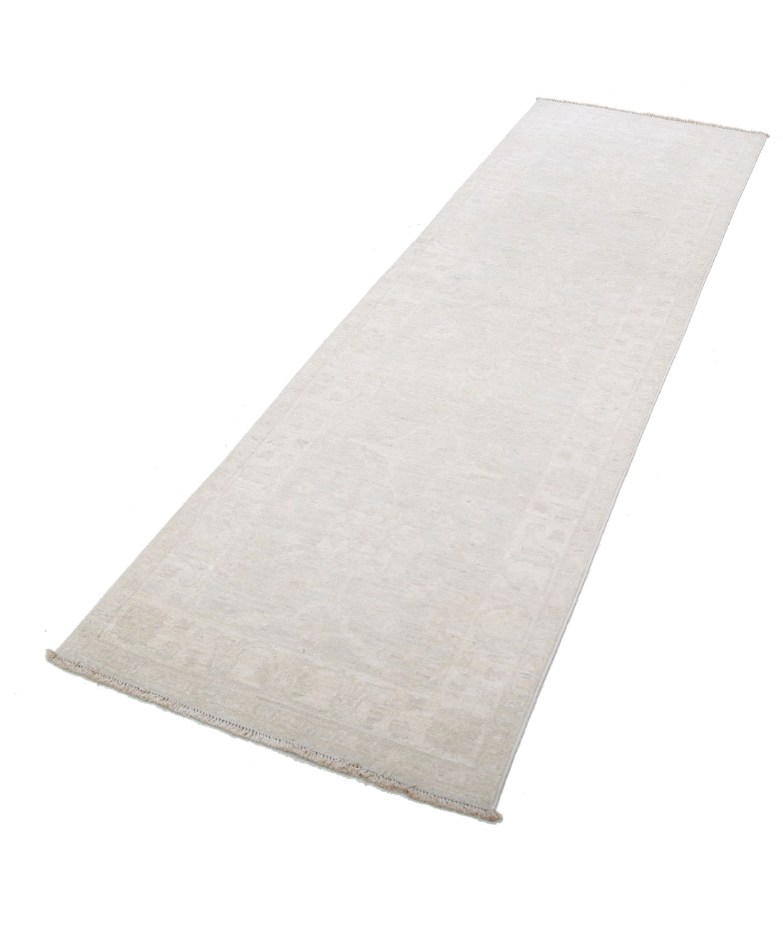 Hand Knotted Serenity Wool Rug - 2'7'' x 8'5'' 2'7'' x 8'5'' (78 X 253) / Grey / Ivory