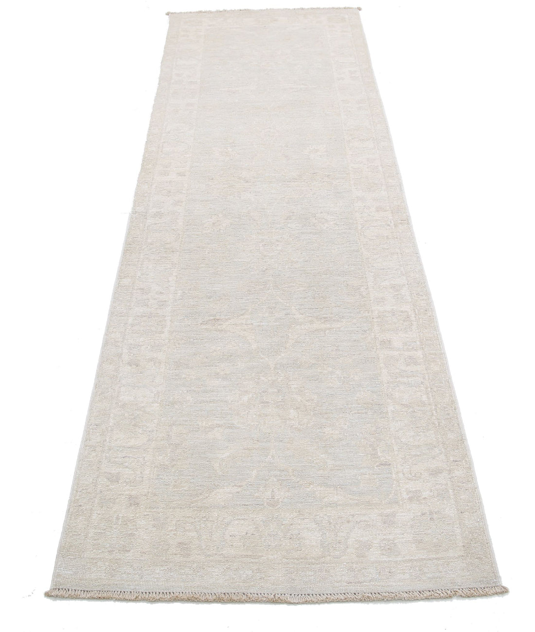 Hand Knotted Serenity Wool Rug - 2'7'' x 8'5'' 2'7'' x 8'5'' (78 X 253) / Grey / Ivory