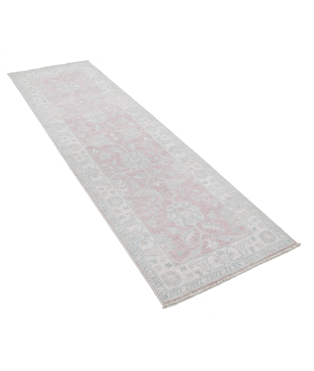 Hand Knotted Serenity Wool Rug - 2'6'' x 8'5'' 2'6'' x 8'5'' (75 X 253) / Pink / Ivory