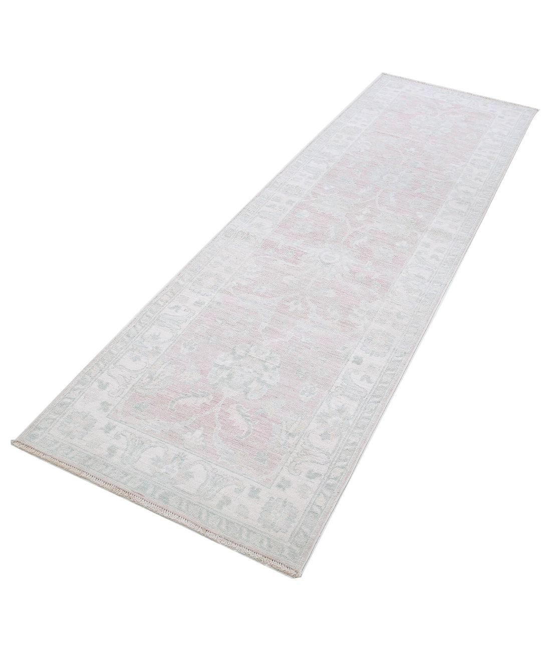 Hand Knotted Serenity Wool Rug - 2'6'' x 8'5'' 2'6'' x 8'5'' (75 X 253) / Pink / Ivory
