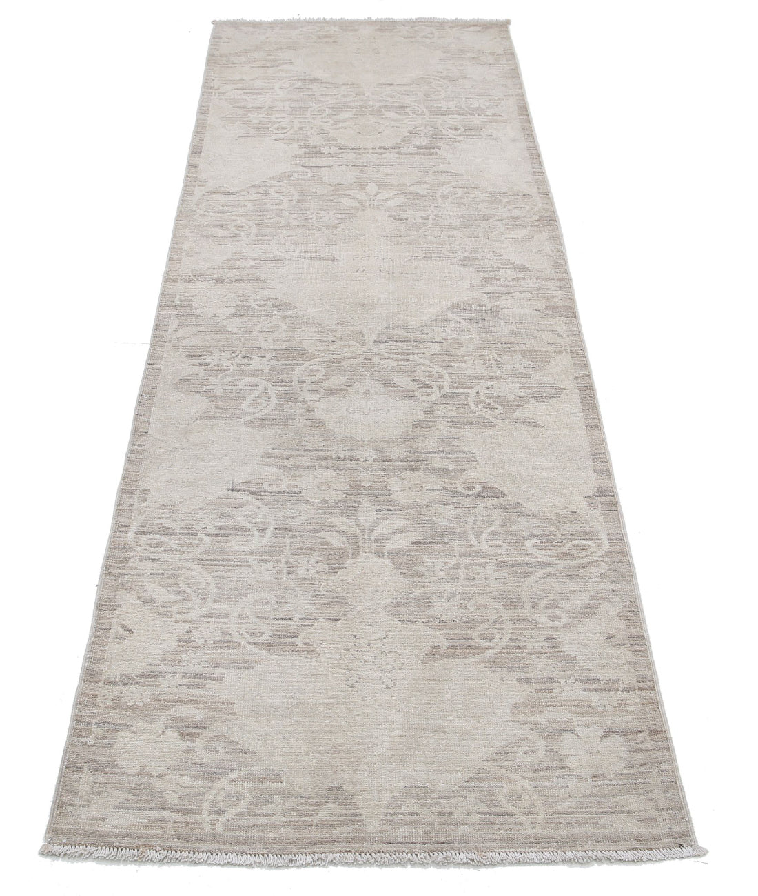 Hand Knotted Serenity Wool Rug - 2'6'' x 7'11'' 2'6'' x 7'11'' (75 X 238) / Brown / Ivory