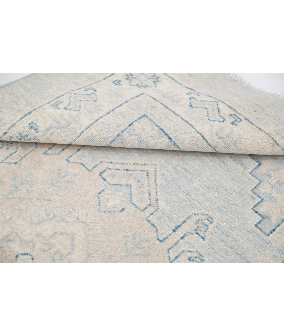 Hand Knotted Serenity Wool Rug - 3'0'' x 4'8'' 3'0'' x 4'8'' (90 X 140) / Blue / Ivory