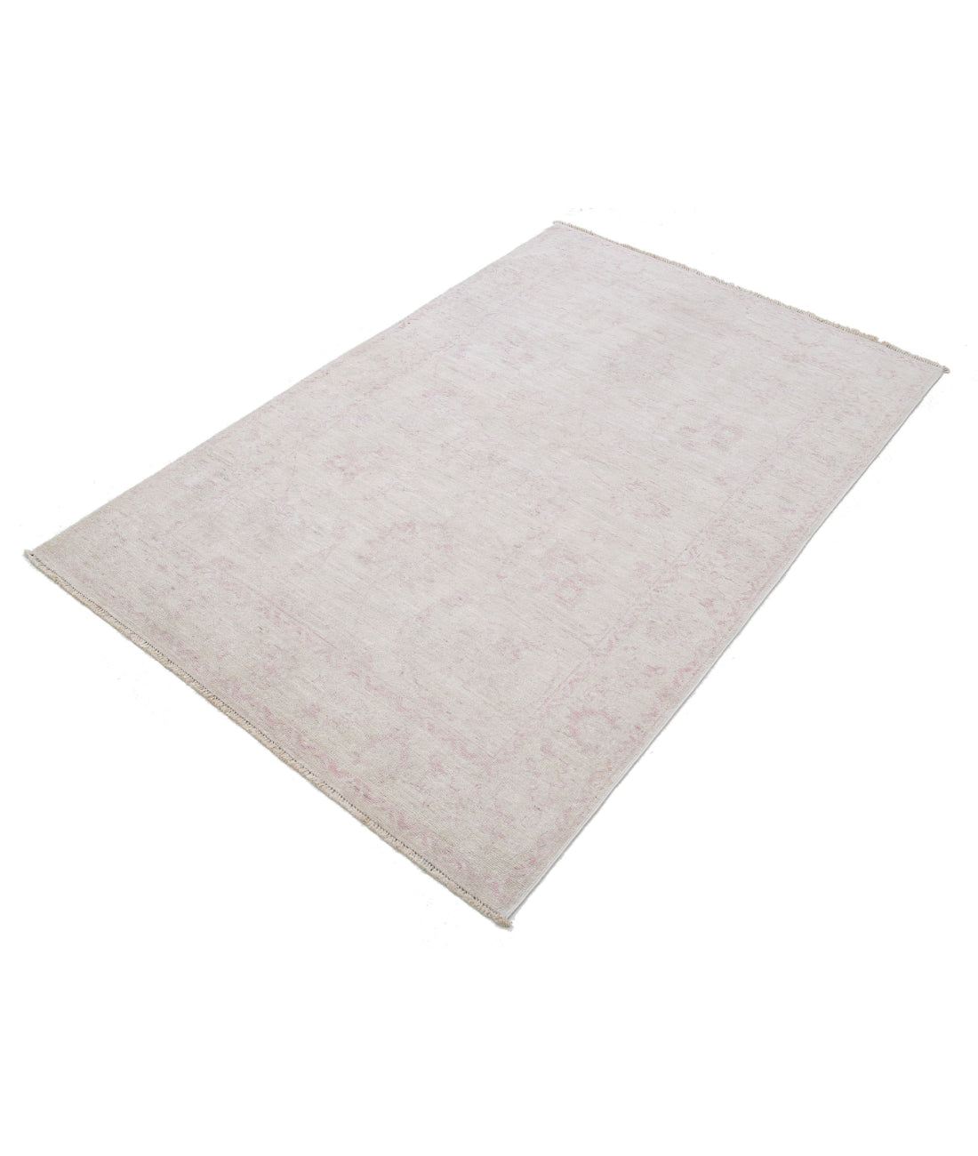 Hand Knotted Serenity Wool Rug - 3'10'' x 5'9'' 3'10'' x 5'9'' (115 X 173) / Ivory / Pink
