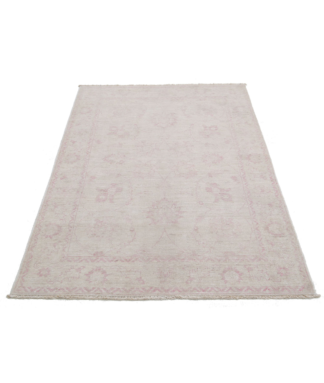Hand Knotted Serenity Wool Rug - 3'10'' x 5'9'' 3'10'' x 5'9'' (115 X 173) / Ivory / Pink