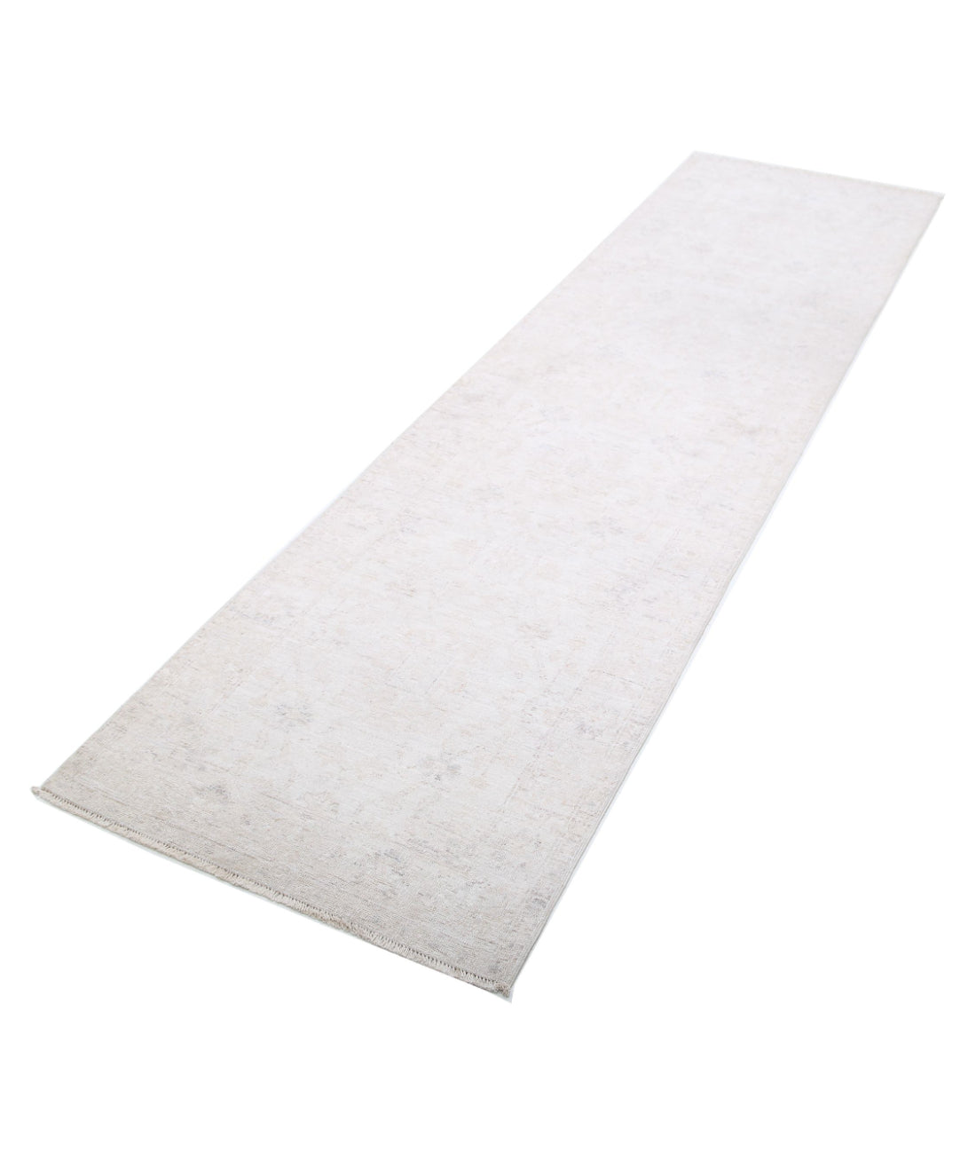 Hand Knotted Serenity Wool Rug - 2'5'' x 9'5'' 2'5'' x 9'5'' (73 X 283) / Ivory / Grey