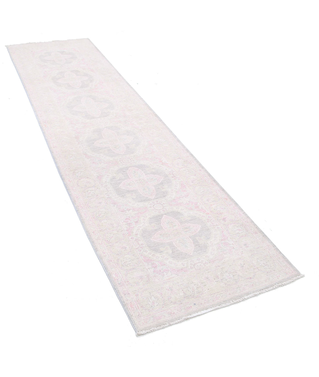 Hand Knotted Serenity Wool Rug - 2'7'' x 9'9'' 2'7'' x 9'9'' (78 X 293) / Grey / Ivory