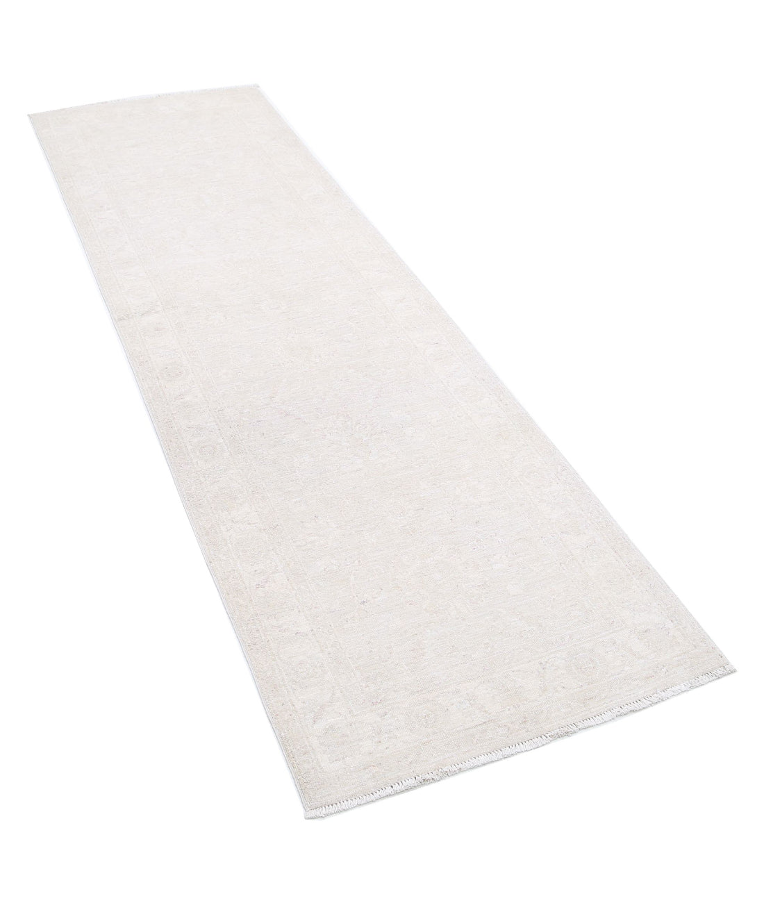 Hand Knotted Serenity Wool Rug - 2'6'' x 8'2'' 2'6'' x 8'2'' (75 X 245) / Grey / Ivory