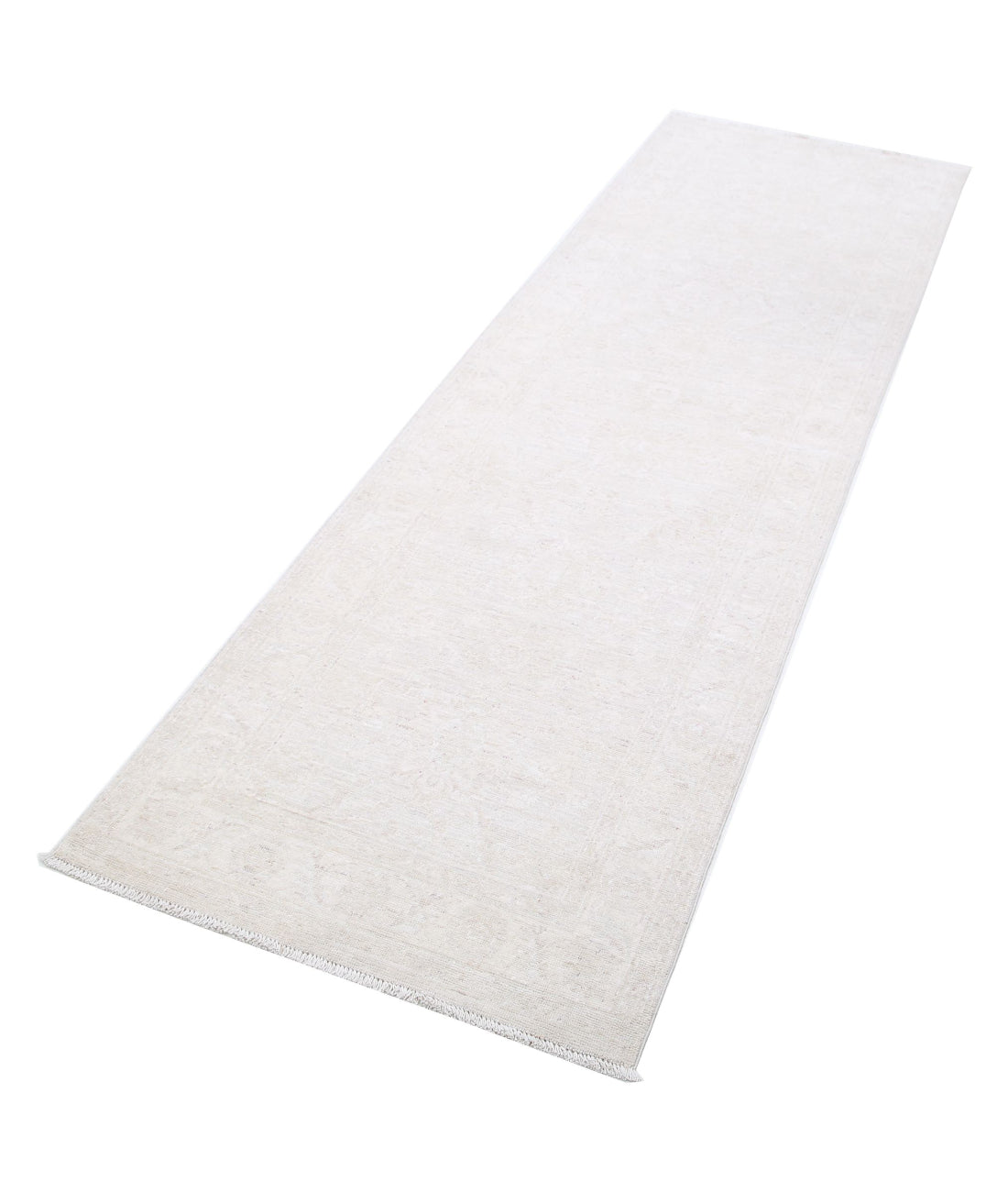 Hand Knotted Serenity Wool Rug - 2'6'' x 8'2'' 2'6'' x 8'2'' (75 X 245) / Grey / Ivory