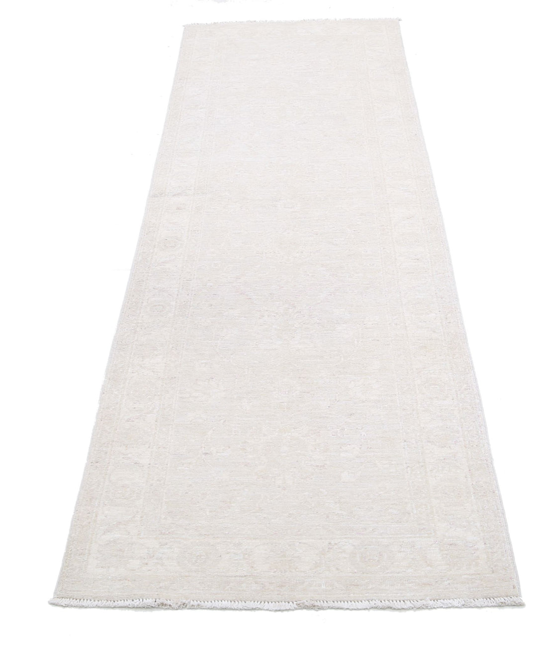Hand Knotted Serenity Wool Rug - 2'6'' x 8'2'' 2'6'' x 8'2'' (75 X 245) / Grey / Ivory