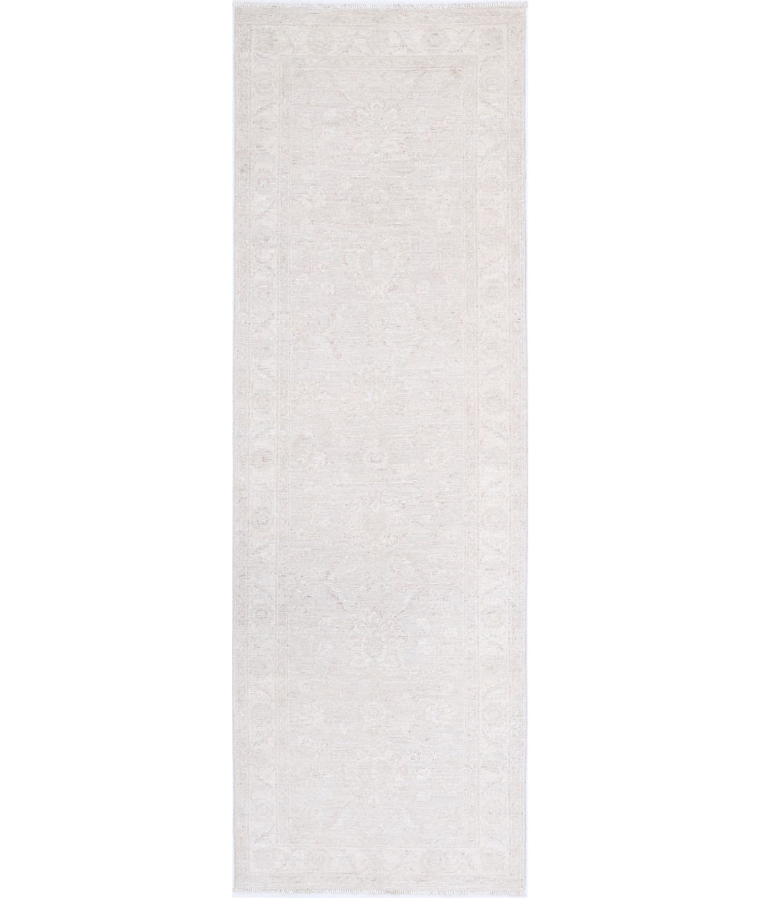 Hand Knotted Serenity Wool Rug - 2'6'' x 8'2'' 2'6'' x 8'2'' (75 X 245) / Grey / Ivory
