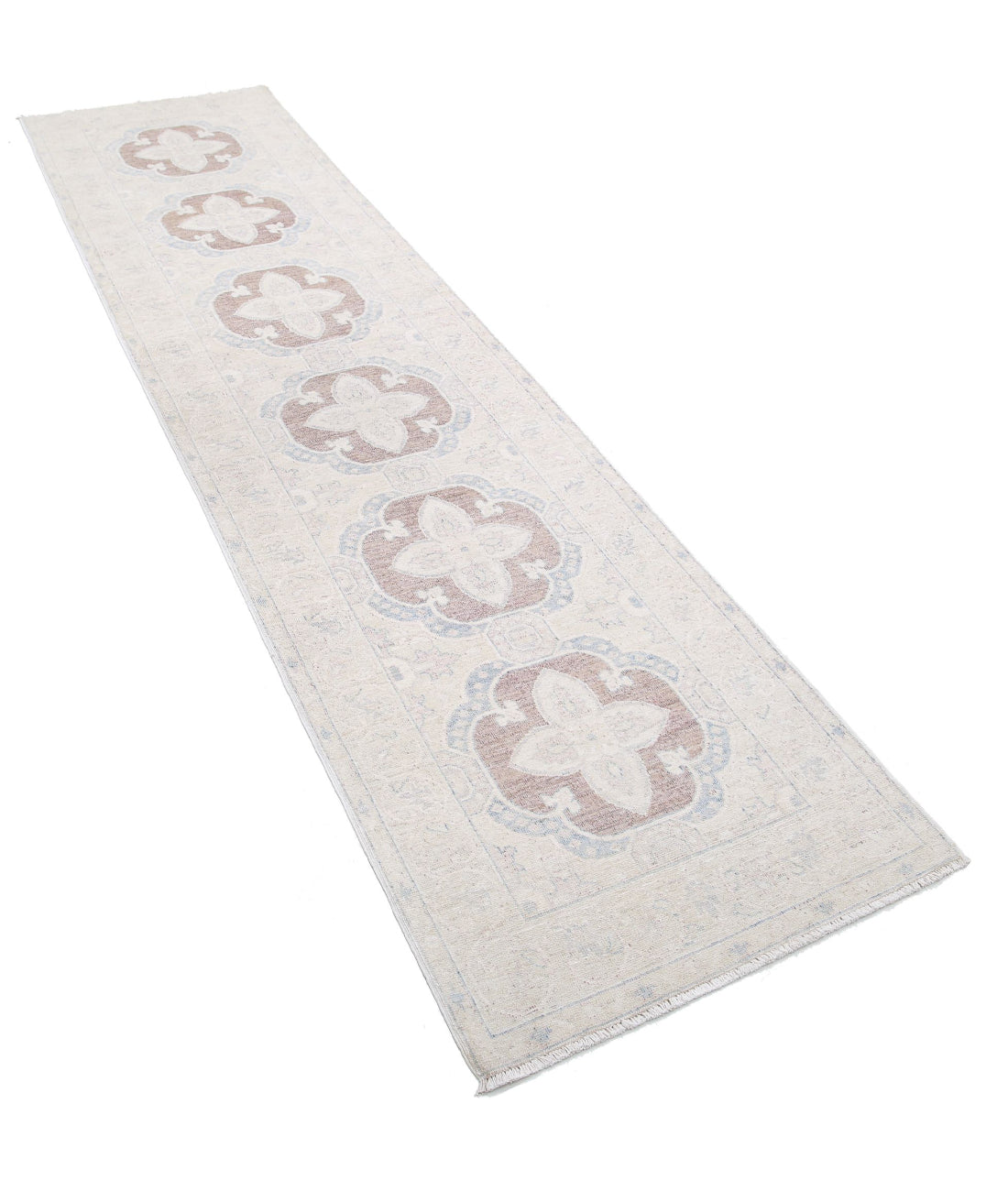 Hand Knotted Serenity Wool Rug - 2'6'' x 10'0'' 2'6'' x 10'0'' (75 X 300) / Brown / Ivory