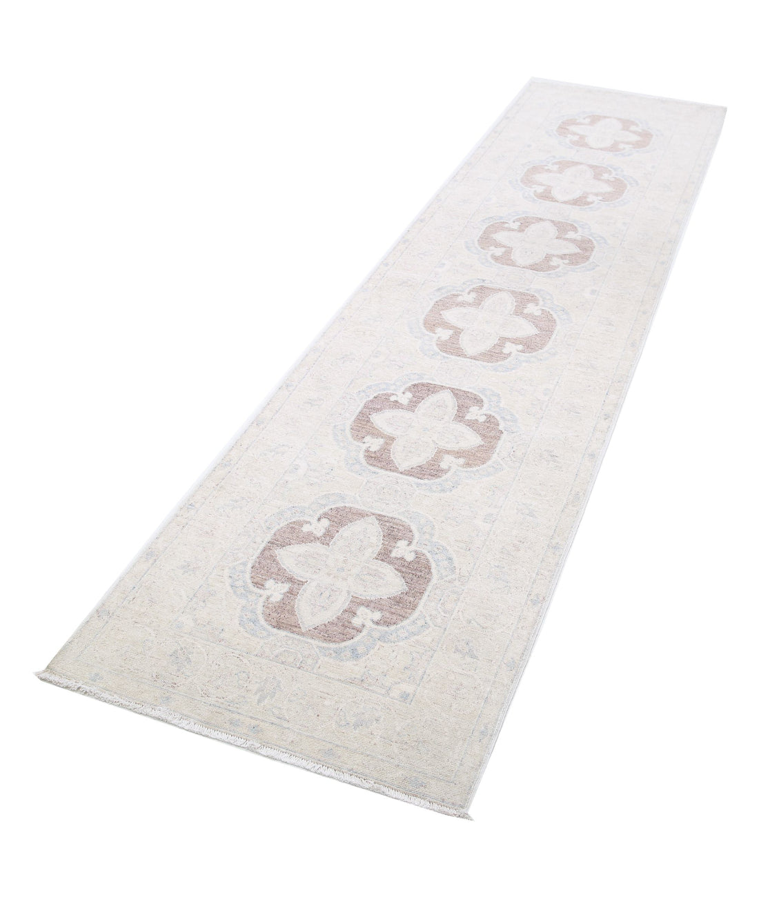 Hand Knotted Serenity Wool Rug - 2'6'' x 10'0'' 2'6'' x 10'0'' (75 X 300) / Brown / Ivory