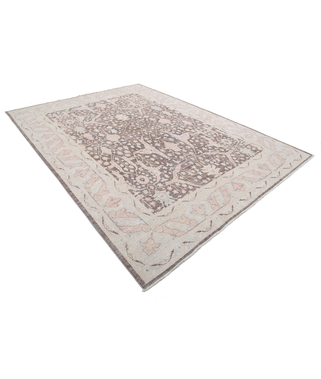 Hand Knotted Serenity Wool Rug - 8'8'' x 11'5'' 8'8'' x 11'5'' (260 X 343) / Taupe / Ivory