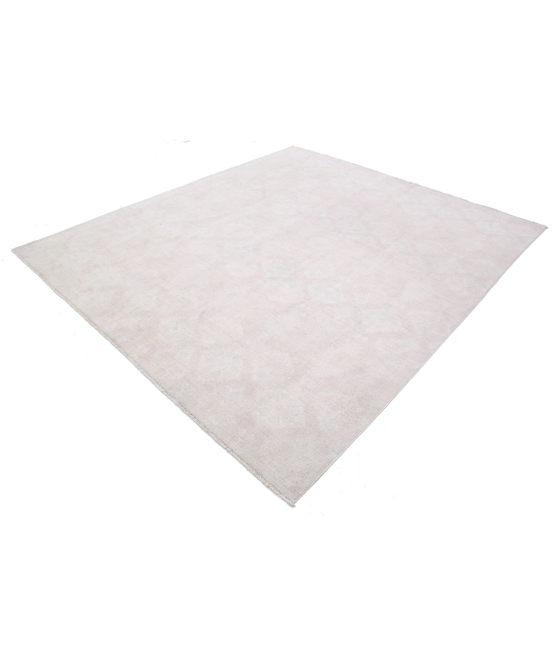 Hand Knotted Serenity Wool Rug - 8'0'' x 9'1'' 8'0'' x 9'1'' (240 X 273) / Ivory / Pink