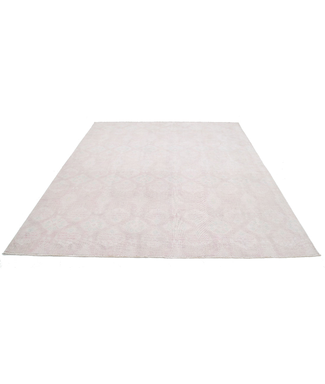 Hand Knotted Serenity Wool Rug - 8'0'' x 9'1'' 8'0'' x 9'1'' (240 X 273) / Ivory / Pink