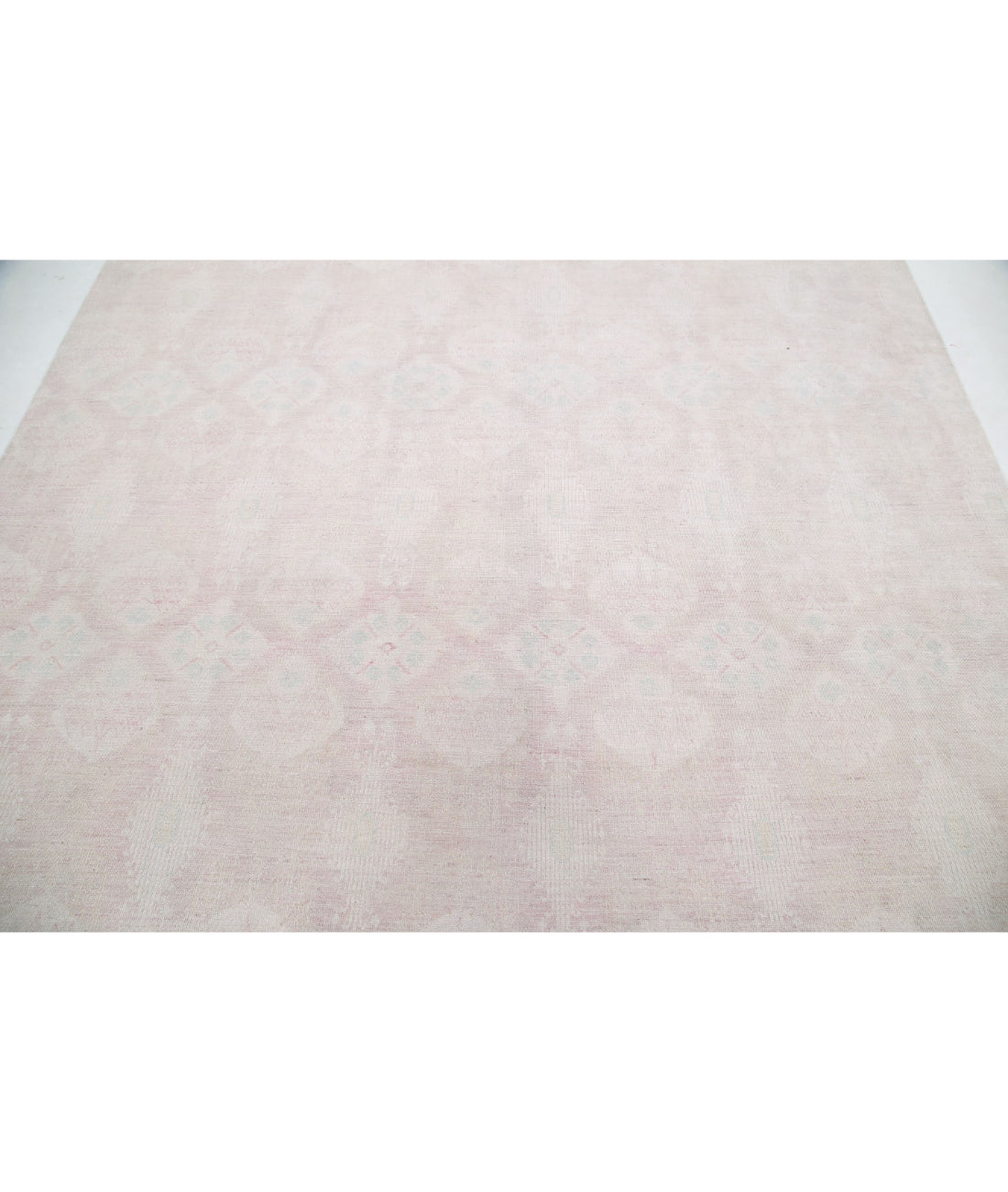 Hand Knotted Serenity Wool Rug - 8'0'' x 9'1'' 8'0'' x 9'1'' (240 X 273) / Ivory / Pink