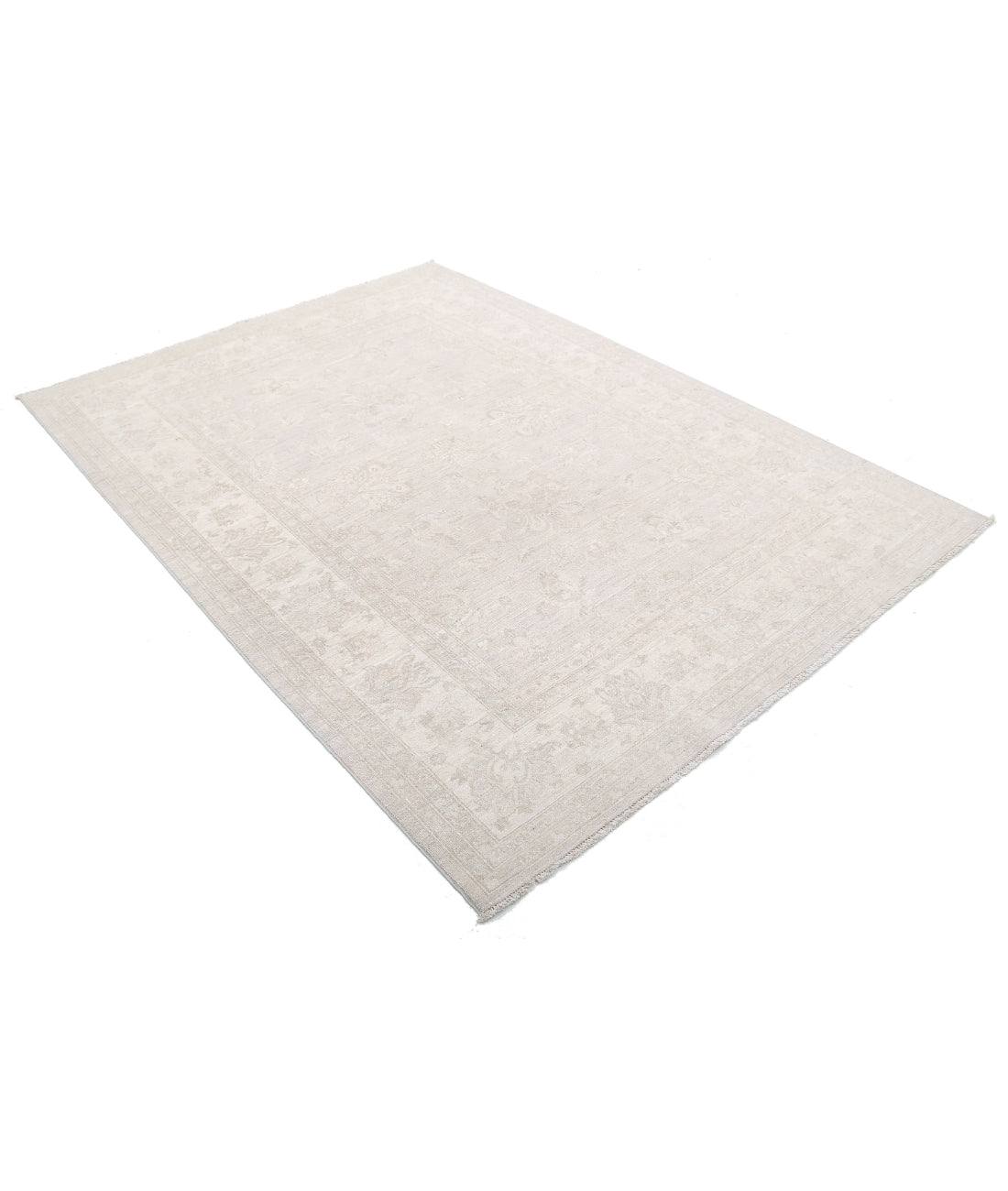 Hand Knotted Serenity Wool Rug - 5'7'' x 7'8'' 5'7'' x 7'8'' (168 X 230) / Grey / Ivory