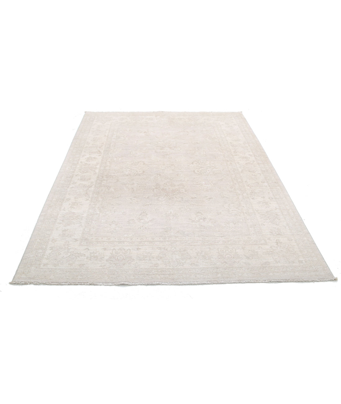 Hand Knotted Serenity Wool Rug - 5'7'' x 7'8'' 5'7'' x 7'8'' (168 X 230) / Grey / Ivory