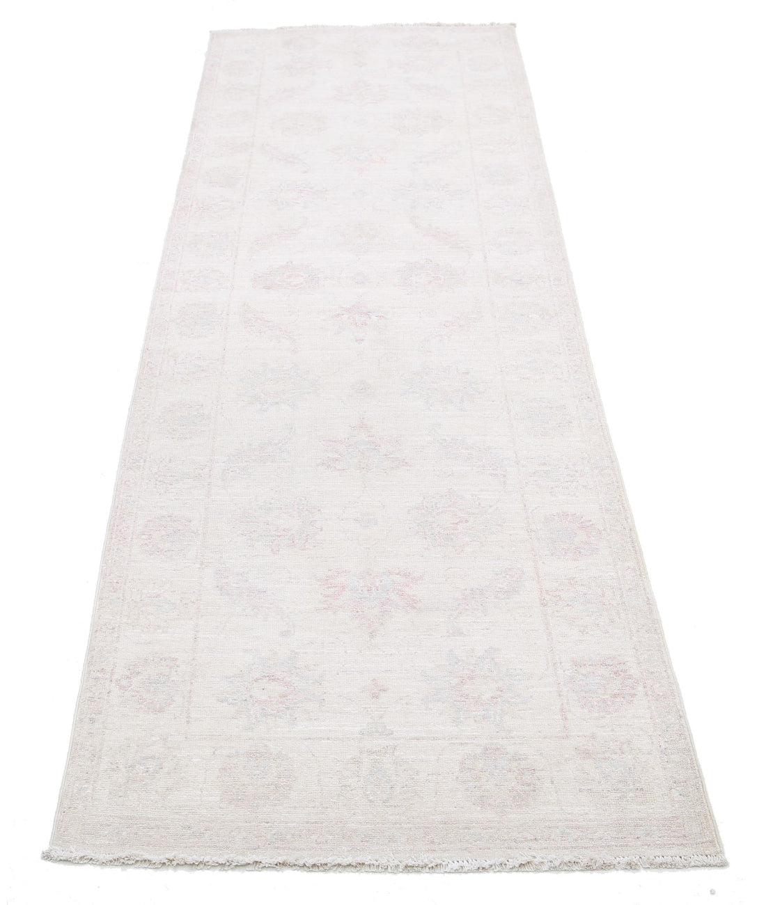 Hand Knotted Serenity Wool Rug - 2'7'' x 8'7'' 2'7'' x 8'7'' (78 X 258) / Ivory / Pink