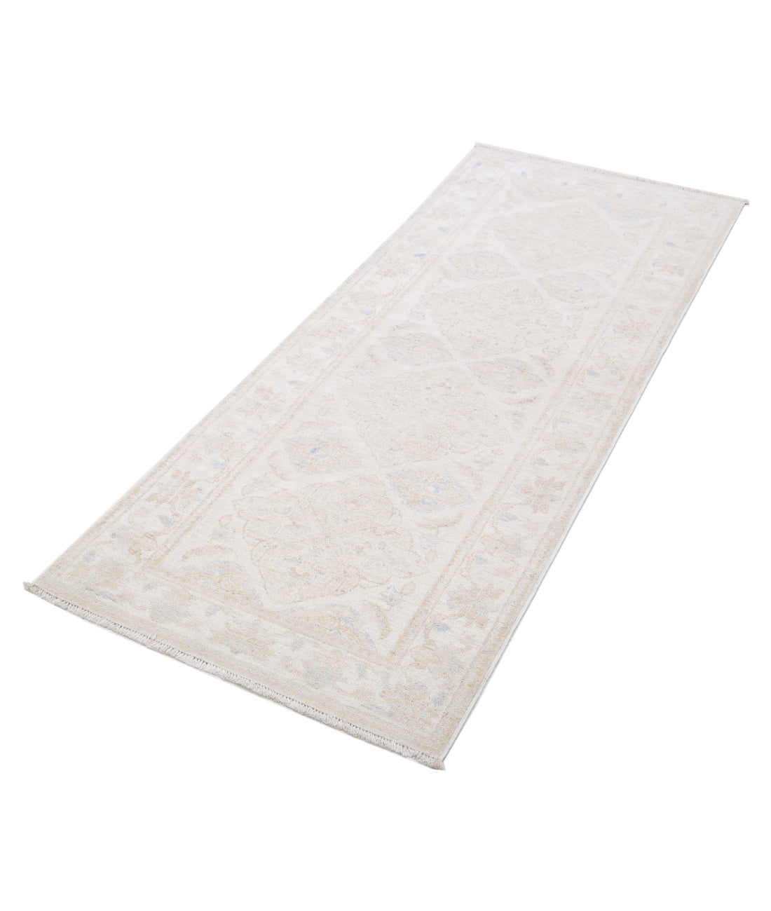 Hand Knotted Serenity Wool Rug - 2'5'' x 5'11'' 2'5'' x 5'11'' (73 X 178) / Ivory / Taupe