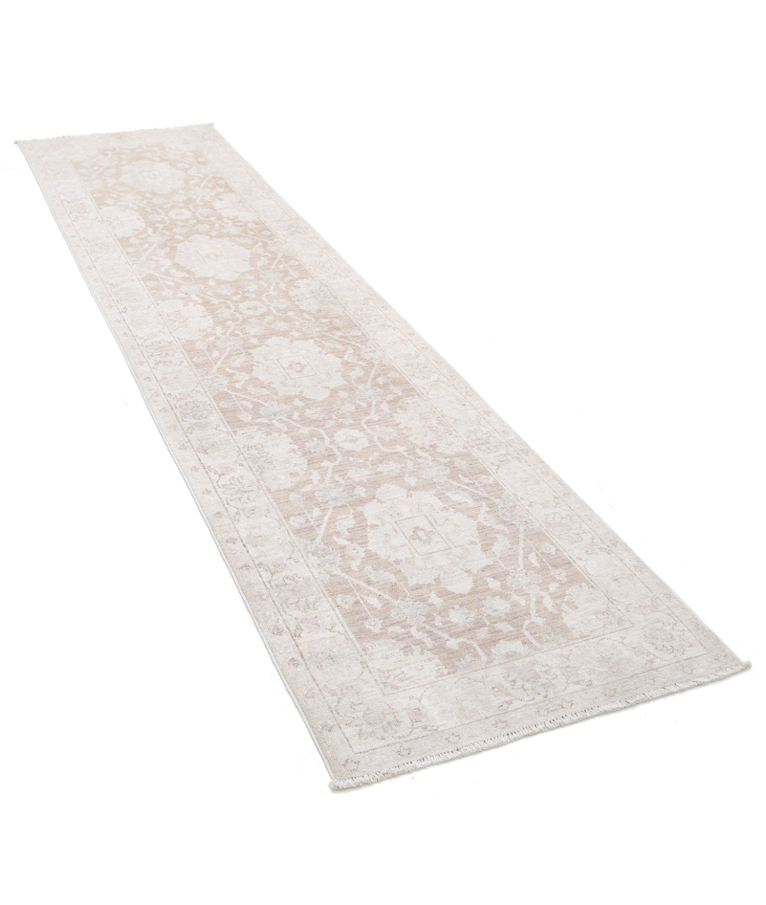 Hand Knotted Serenity Wool Rug - 2'7'' x 10'0'' 2'7'' x 10'0'' (78 X 300) / Brown / Ivory
