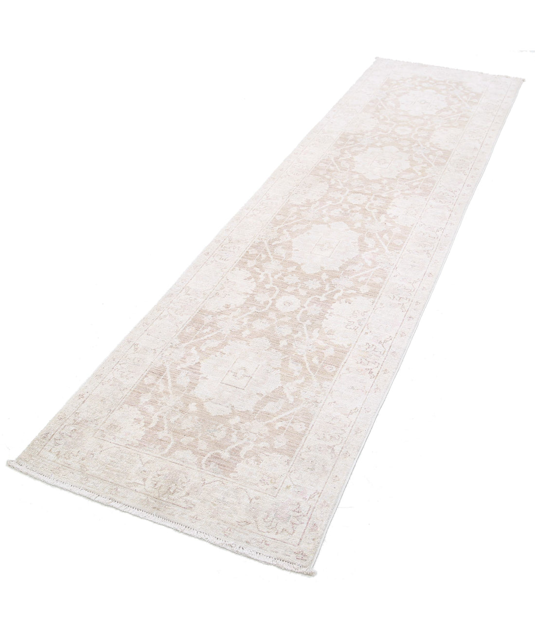 Hand Knotted Serenity Wool Rug - 2'7'' x 10'0'' 2'7'' x 10'0'' (78 X 300) / Brown / Ivory