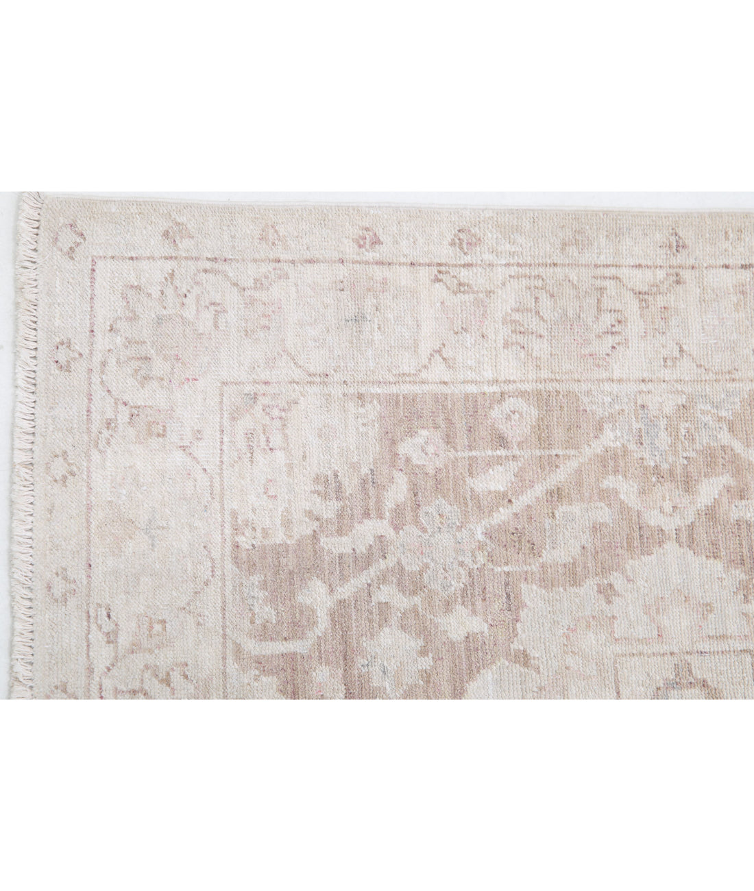 Hand Knotted Serenity Wool Rug - 2'7'' x 10'0'' 2'7'' x 10'0'' (78 X 300) / Brown / Ivory