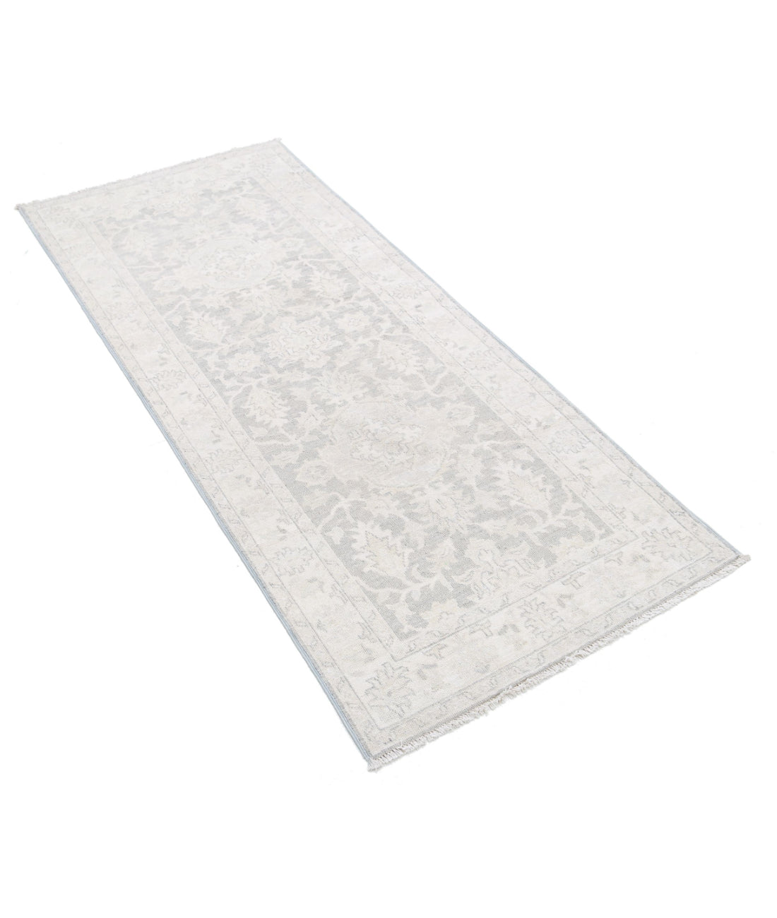 Hand Knotted Serenity Wool Rug - 2'6'' x 5'11'' 2'6'' x 5'11'' (75 X 178) / Grey / Ivory