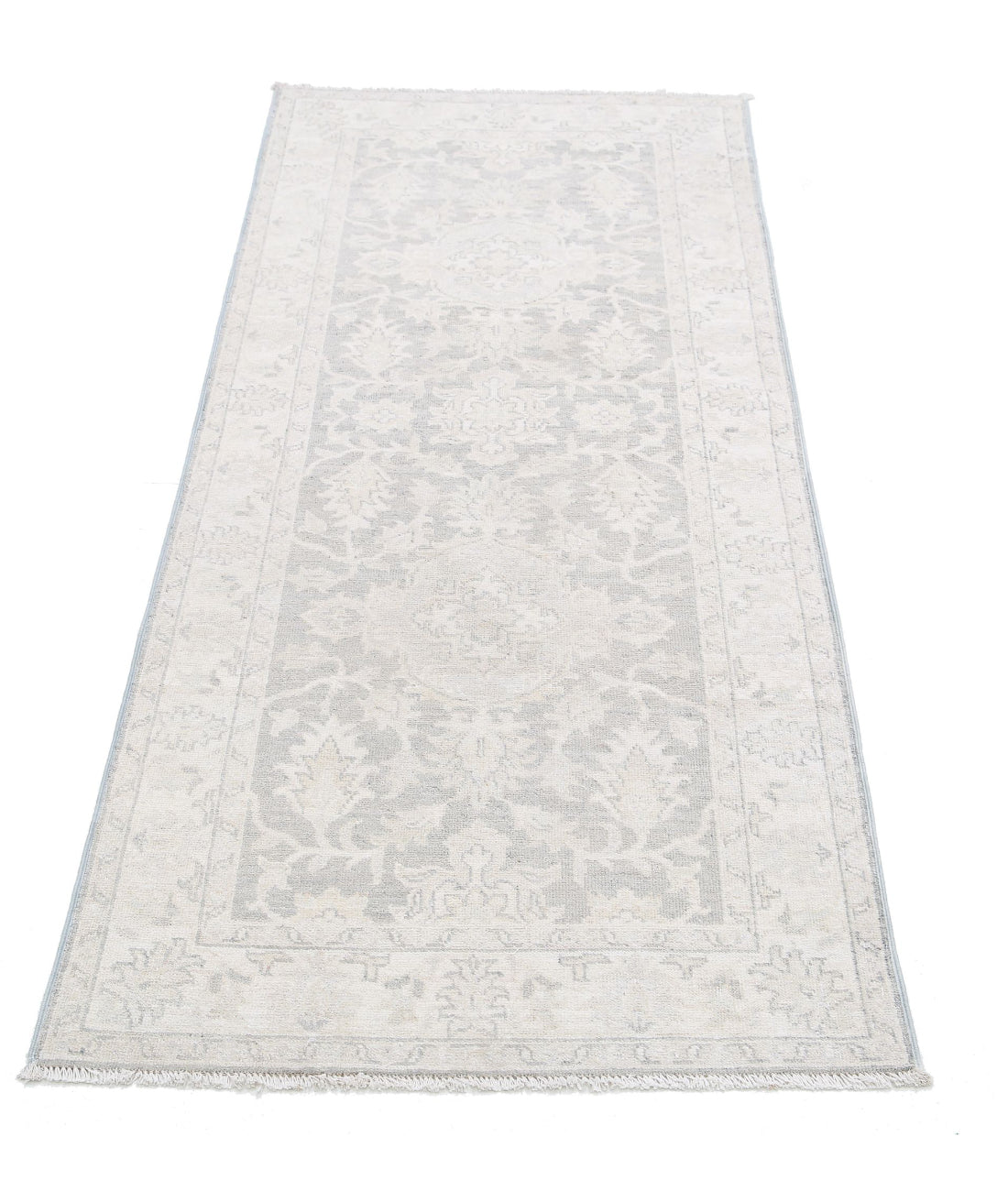 Hand Knotted Serenity Wool Rug - 2'6'' x 5'11'' 2'6'' x 5'11'' (75 X 178) / Grey / Ivory