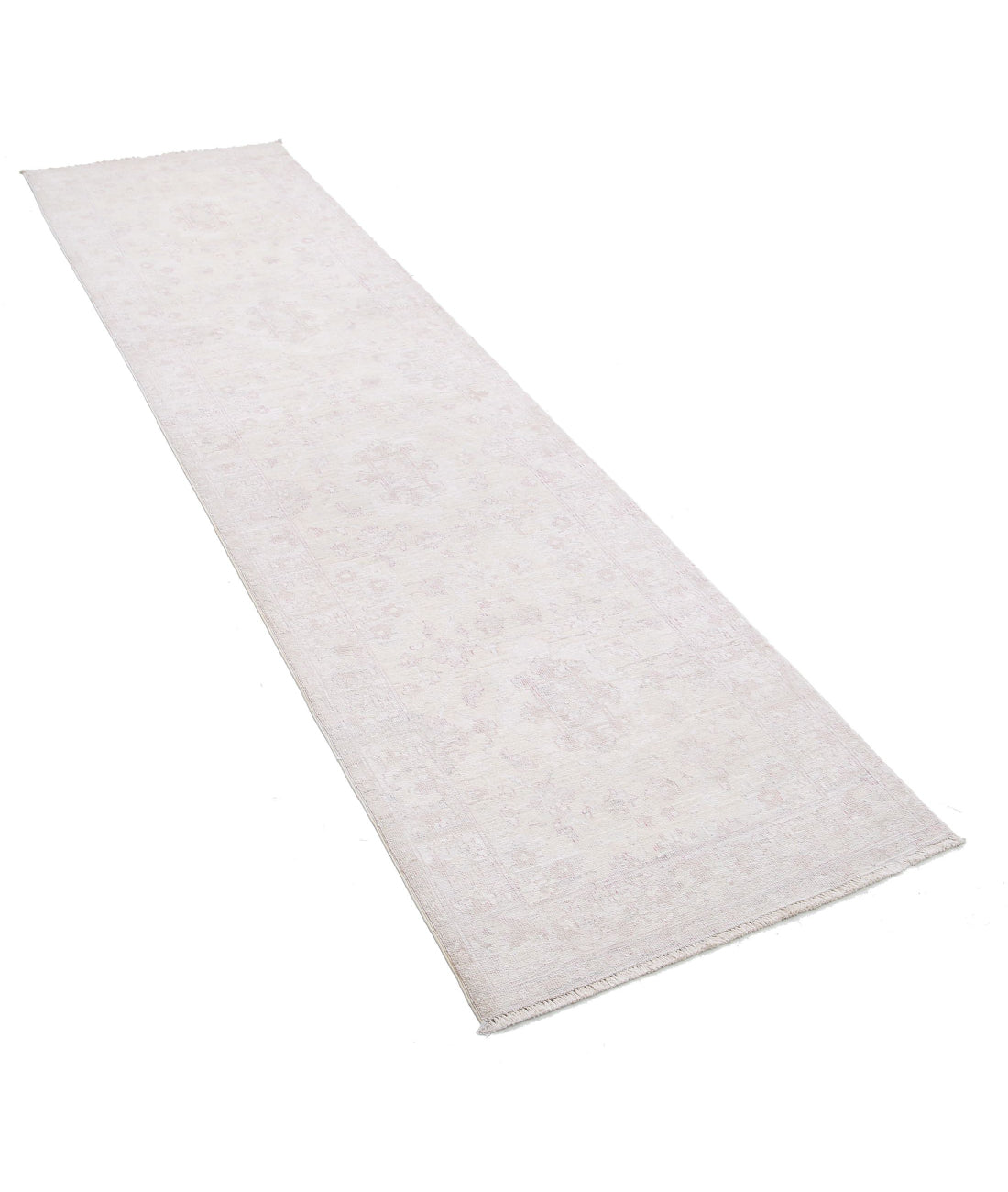 Hand Knotted Serenity Wool Rug - 2'5'' x 9'8'' 2'5'' x 9'8'' (73 X 290) / Ivory / Pink