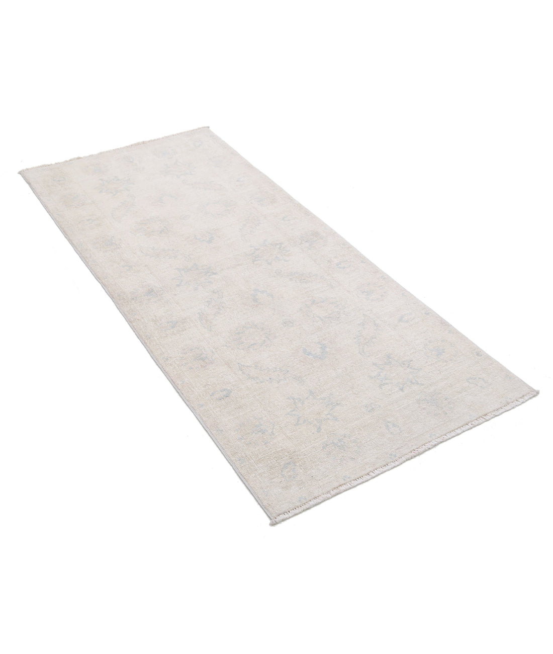 Hand Knotted Serenity Wool Rug - 2'7'' x 5'7'' 2'7'' x 5'7'' (78 X 168) / Ivory / Blue