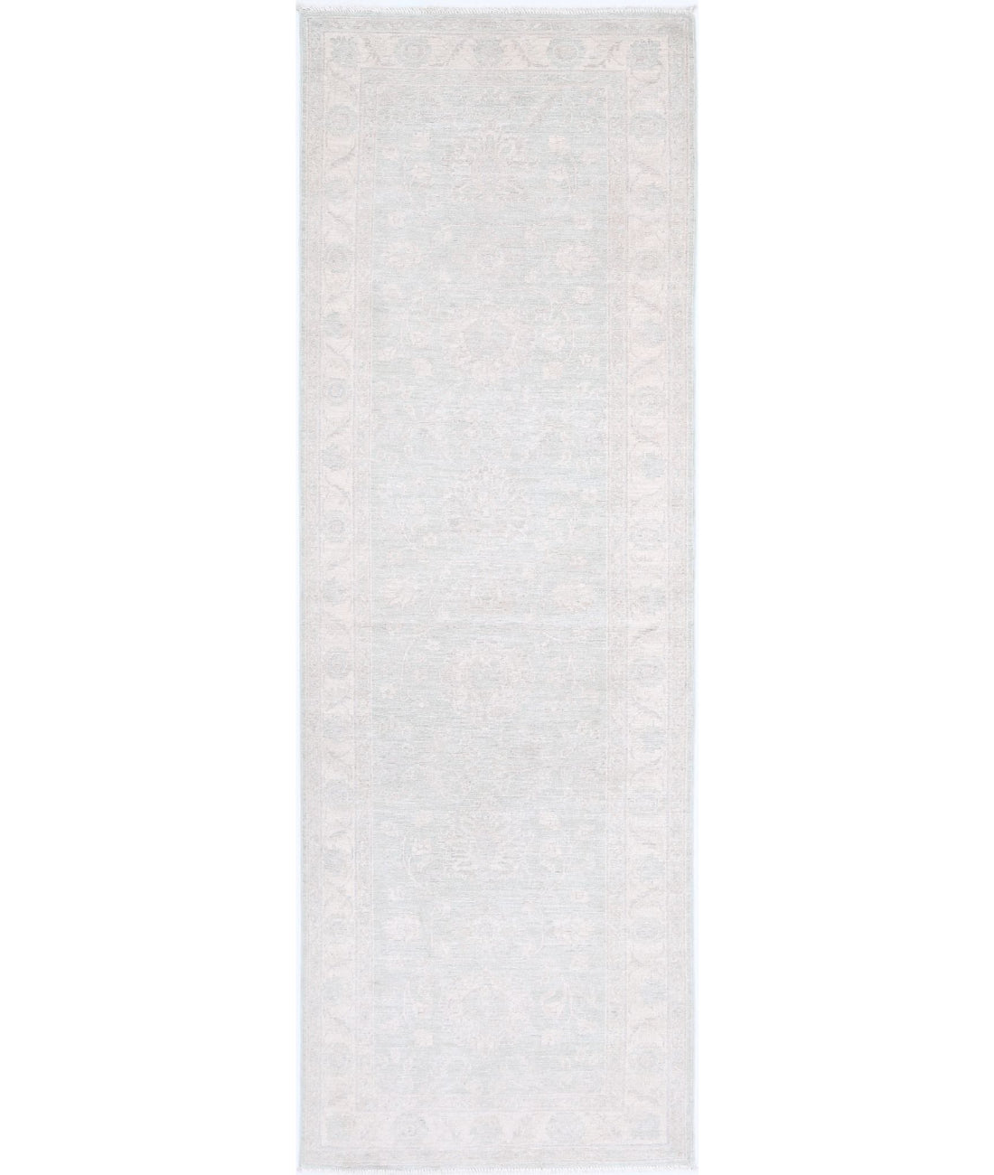 Hand Knotted Serenity Wool Rug - 2'8'' x 8'7'' 2'8'' x 8'7'' (80 X 258) / Green / Ivory