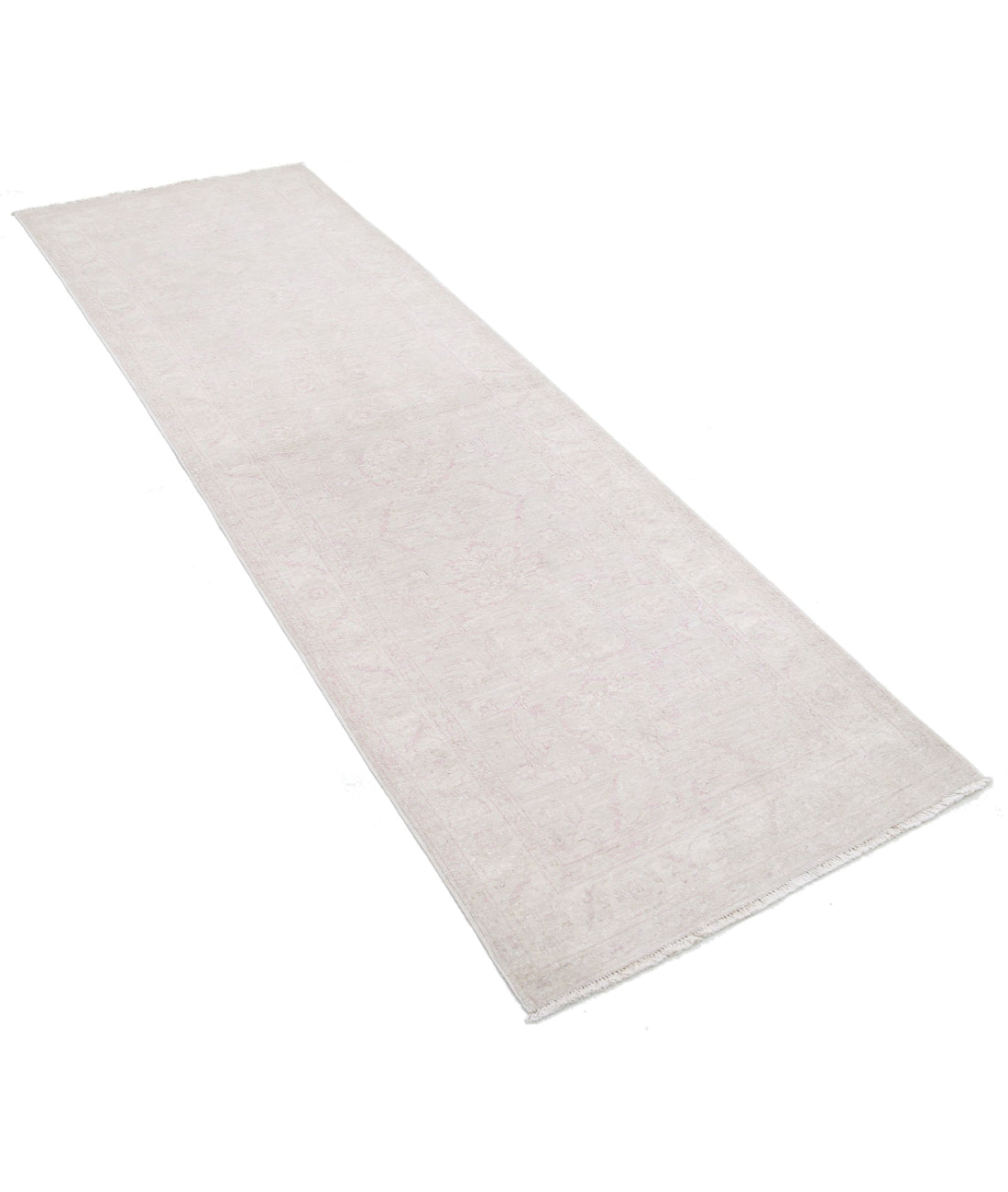 Hand Knotted Serenity Wool Rug - 2'8'' x 8'3'' 2'8'' x 8'3'' (80 X 248) / Grey / Ivory