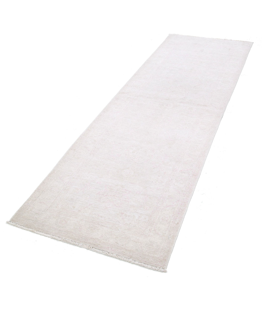 Hand Knotted Serenity Wool Rug - 2'8'' x 8'3'' 2'8'' x 8'3'' (80 X 248) / Grey / Ivory