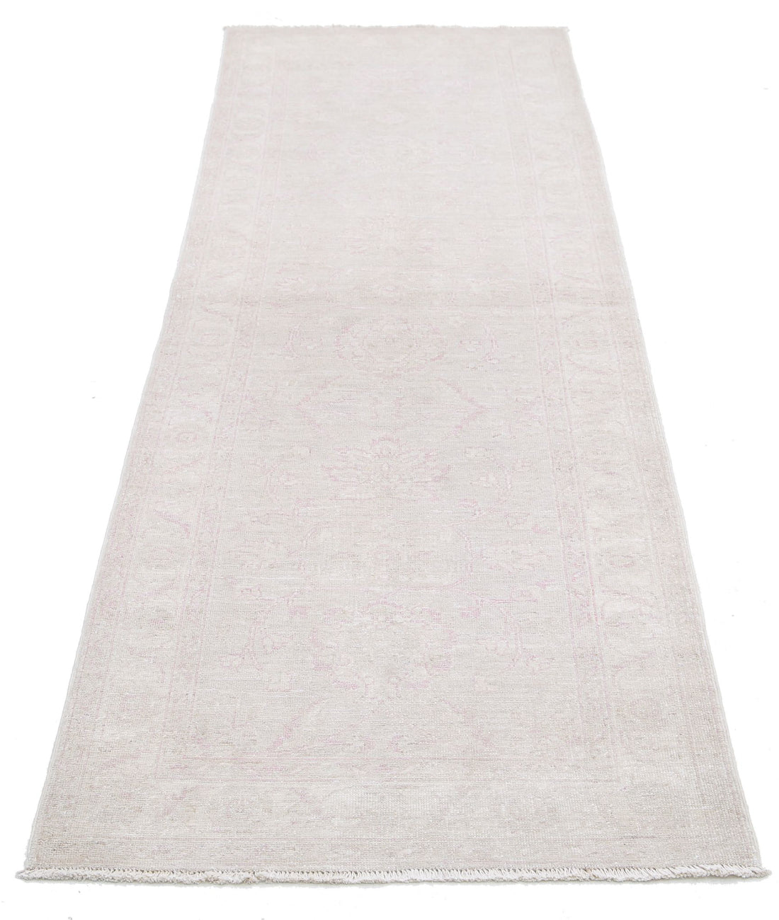 Hand Knotted Serenity Wool Rug - 2'8'' x 8'3'' 2'8'' x 8'3'' (80 X 248) / Grey / Ivory