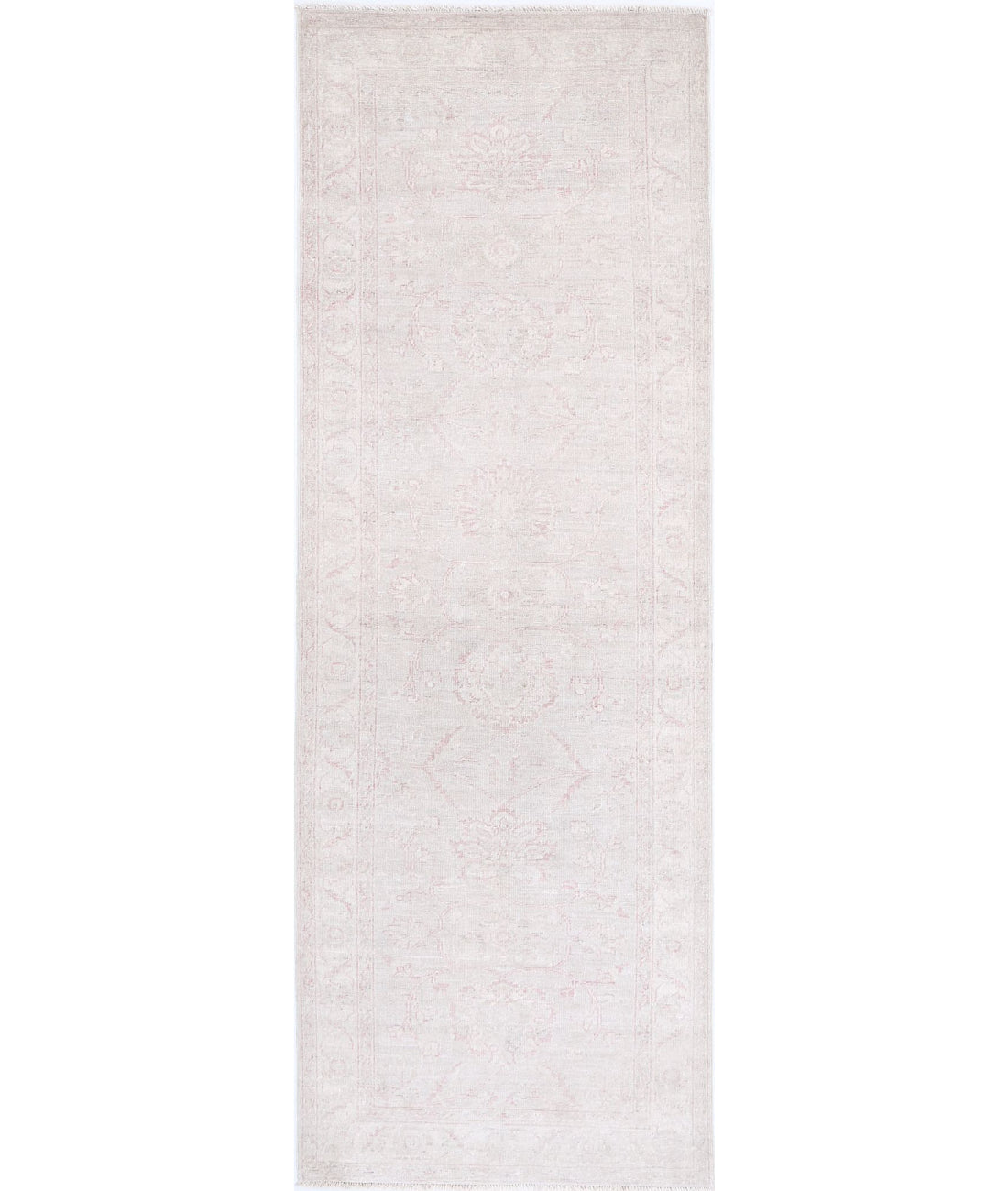 Hand Knotted Serenity Wool Rug - 2'8'' x 8'3'' 2'8'' x 8'3'' (80 X 248) / Grey / Ivory