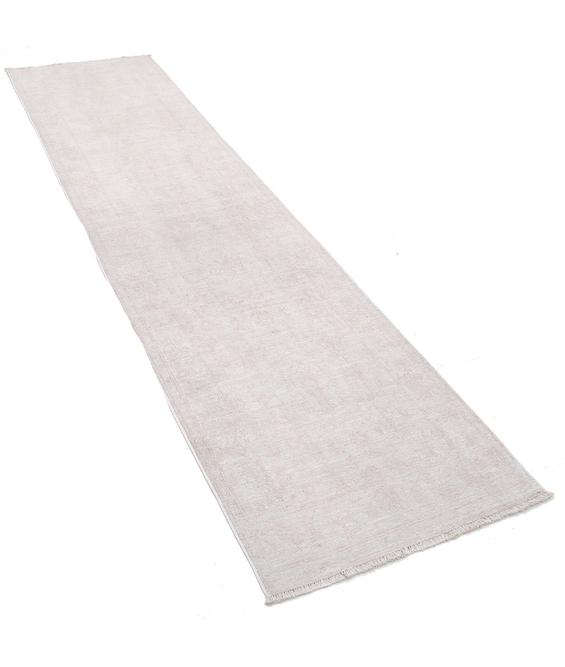 Hand Knotted Serenity Wool Rug - 2'5'' x 9'9'' 2'5'' x 9'9'' (73 X 293) / Ivory / Pink