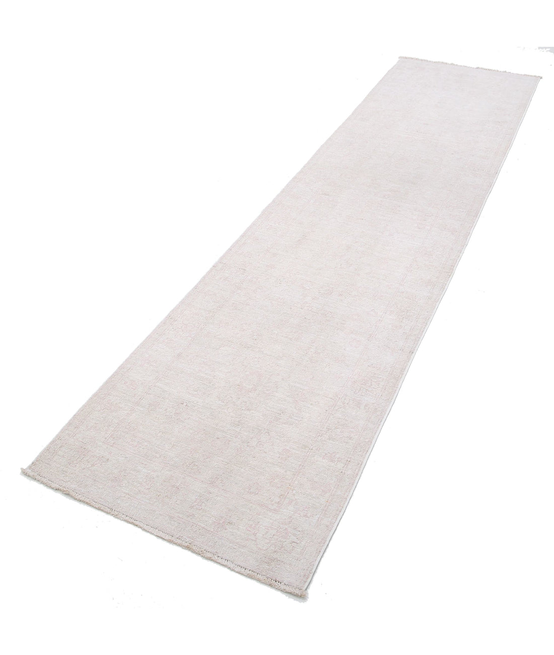 Hand Knotted Serenity Wool Rug - 2'5'' x 9'9'' 2'5'' x 9'9'' (73 X 293) / Ivory / Pink