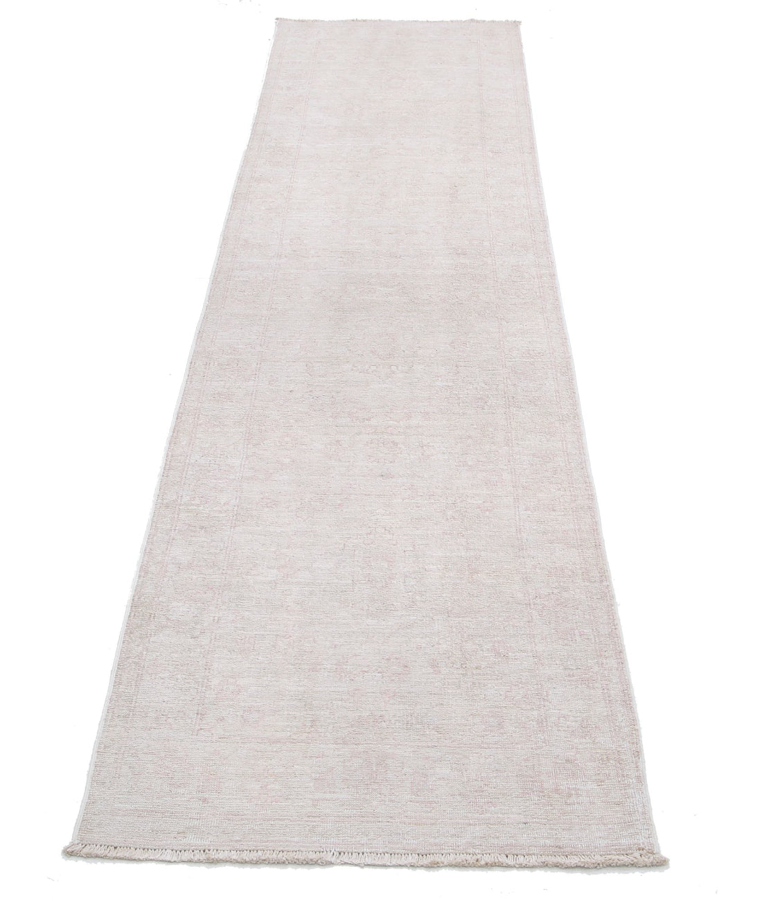 Hand Knotted Serenity Wool Rug - 2'5'' x 9'9'' 2'5'' x 9'9'' (73 X 293) / Ivory / Pink