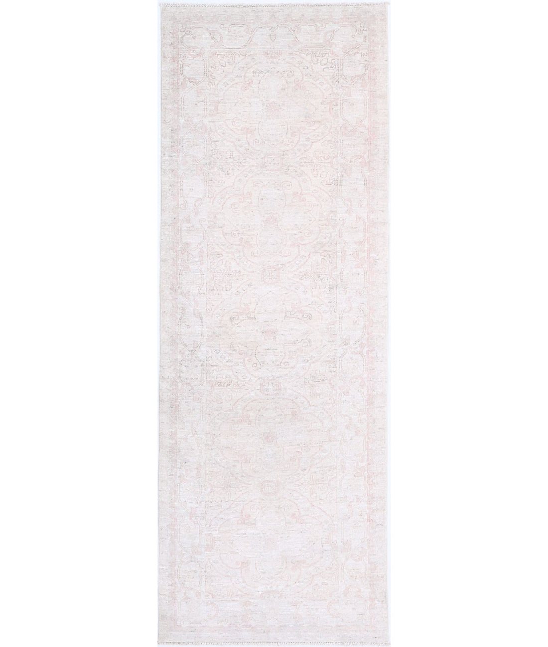 Hand Knotted Serenity Wool Rug - 2&#39;8&#39;&#39; x 7&#39;9&#39;&#39; 2&#39;8&#39;&#39; x 7&#39;9&#39;&#39; (80 X 233) / Ivory / Pink