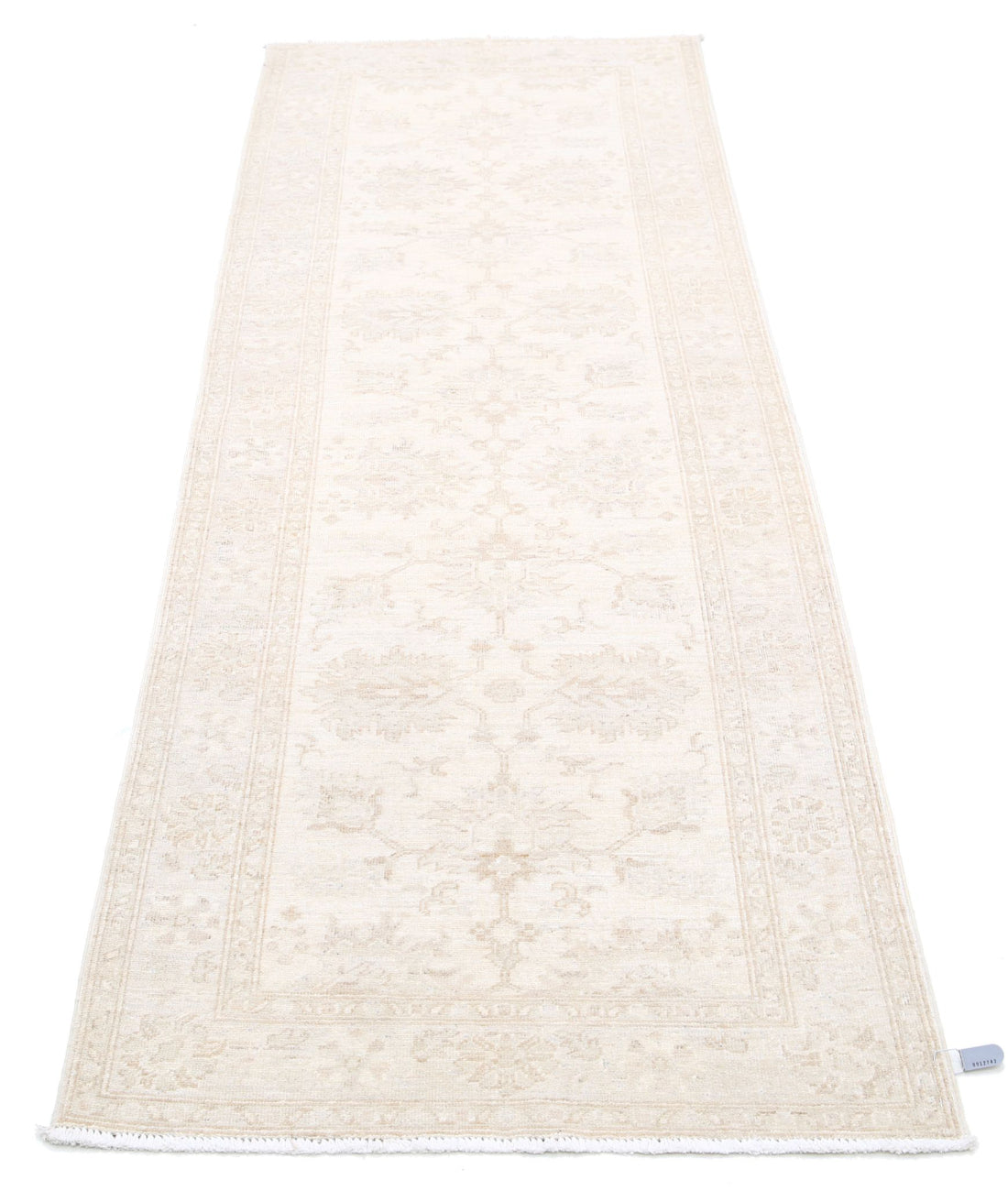 Hand Knotted Serenity Wool Rug - 2'7'' x 8'0'' 2'7'' x 8'0'' (78 X 240) / Ivory / Grey