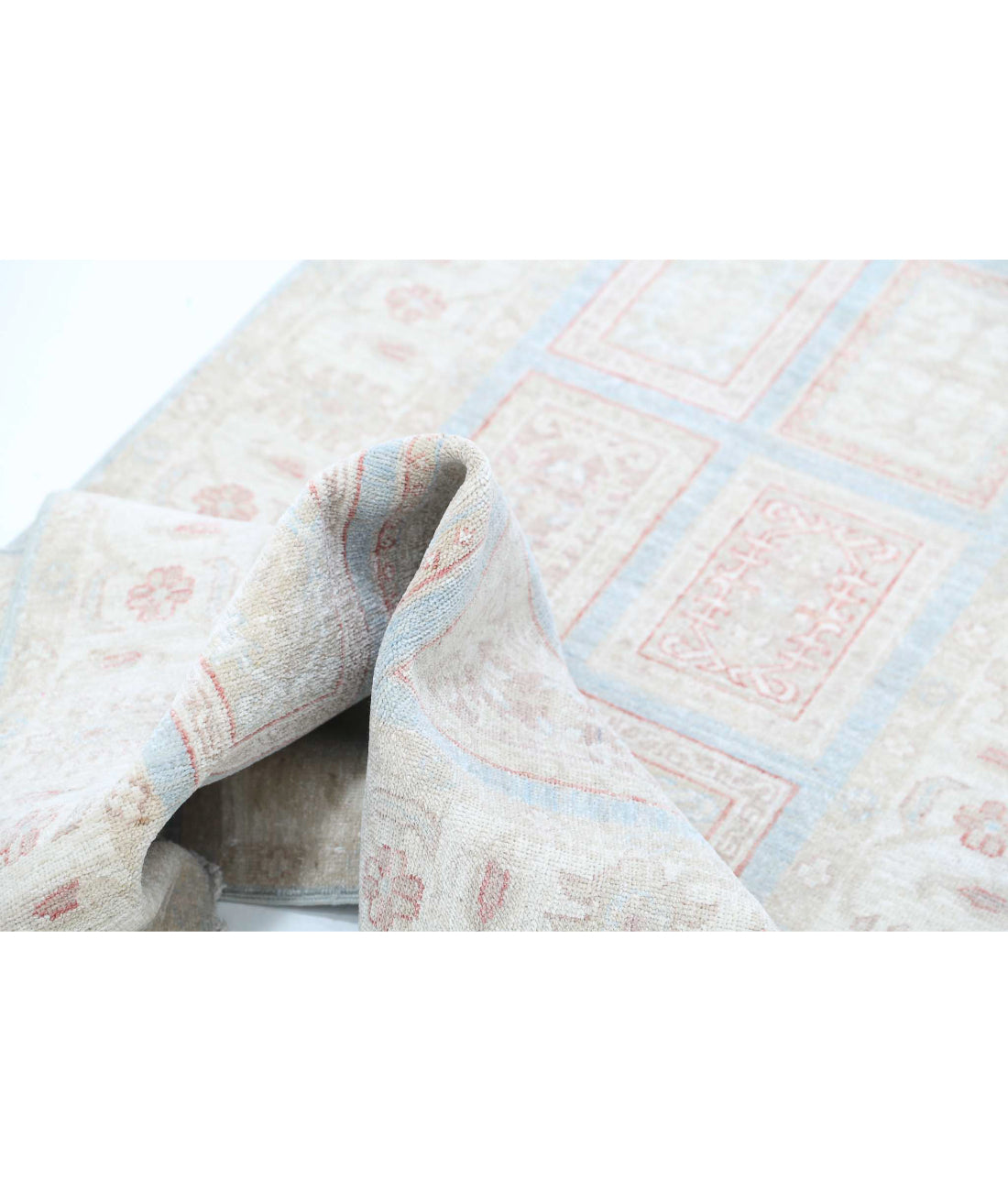 Hand Knotted Serenity Wool Rug - 2'7'' x 9'6'' 2'7'' x 9'6'' (78 X 285) / Blue / Ivory