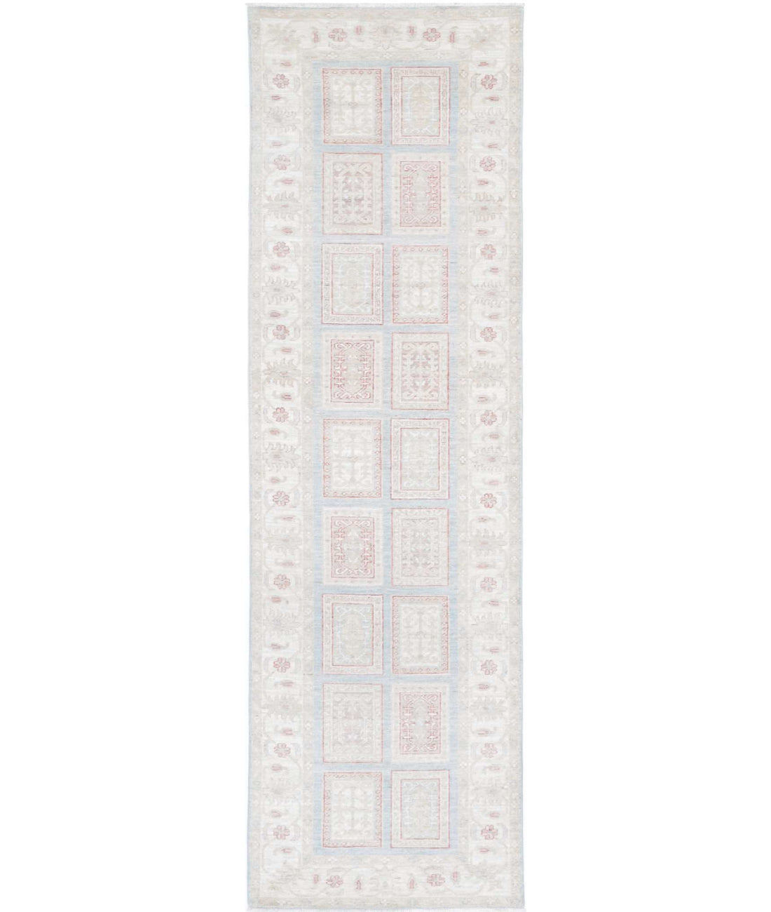 Hand Knotted Serenity Wool Rug - 2&#39;7&#39;&#39; x 9&#39;6&#39;&#39; 2&#39;7&#39;&#39; x 9&#39;6&#39;&#39; (78 X 285) / Blue / Ivory