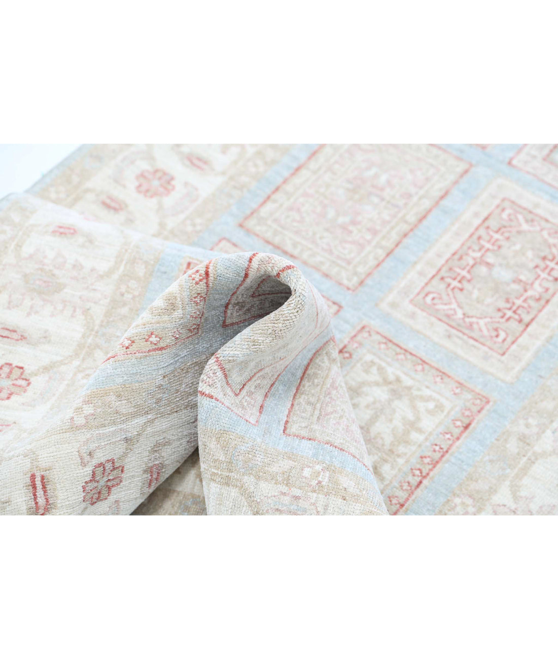 Hand Knotted Serenity Wool Rug - 2'9'' x 7'9'' 2'9'' x 7'9'' (83 X 233) / Blue / Ivory