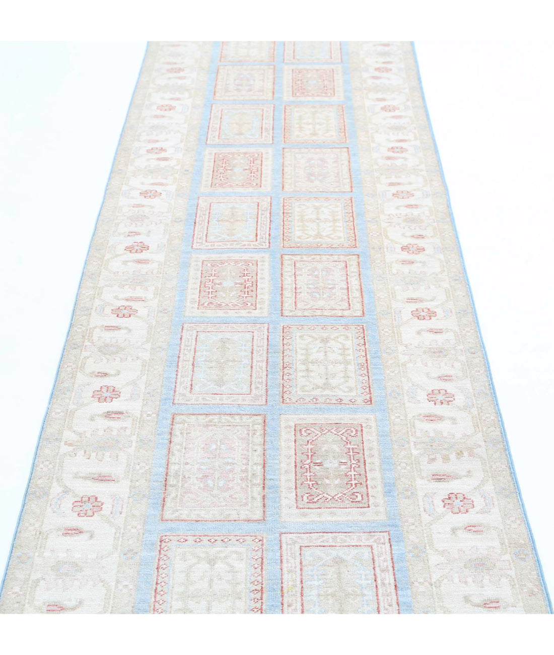 Hand Knotted Serenity Wool Rug - 2'7'' x 10'1'' 2'7'' x 10'1'' (78 X 303) / Blue / Ivory