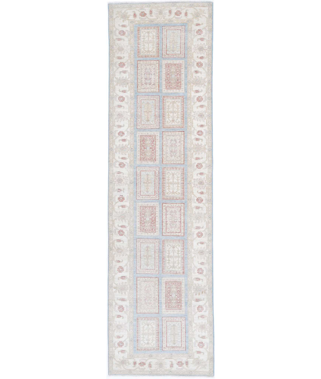 Hand Knotted Serenity Wool Rug - 2&#39;7&#39;&#39; x 10&#39;1&#39;&#39; 2&#39;7&#39;&#39; x 10&#39;1&#39;&#39; (78 X 303) / Blue / Ivory