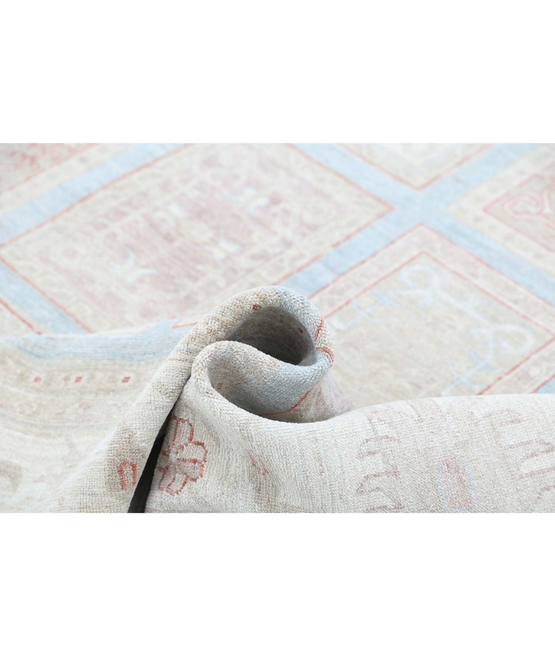 Hand Knotted Serenity Wool Rug - 8'3'' x 11'10'' 8'3'' x 11'10'' (248 X 355) / Blue / Ivory